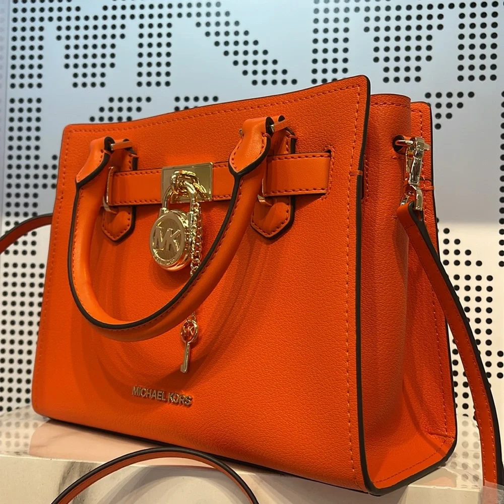 Michael Kors Hamilton Small Satchel Shoulder Crossbody Bag 
Poppy COLOR 
NWT - Picture 10 of 16